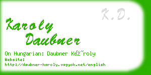 karoly daubner business card